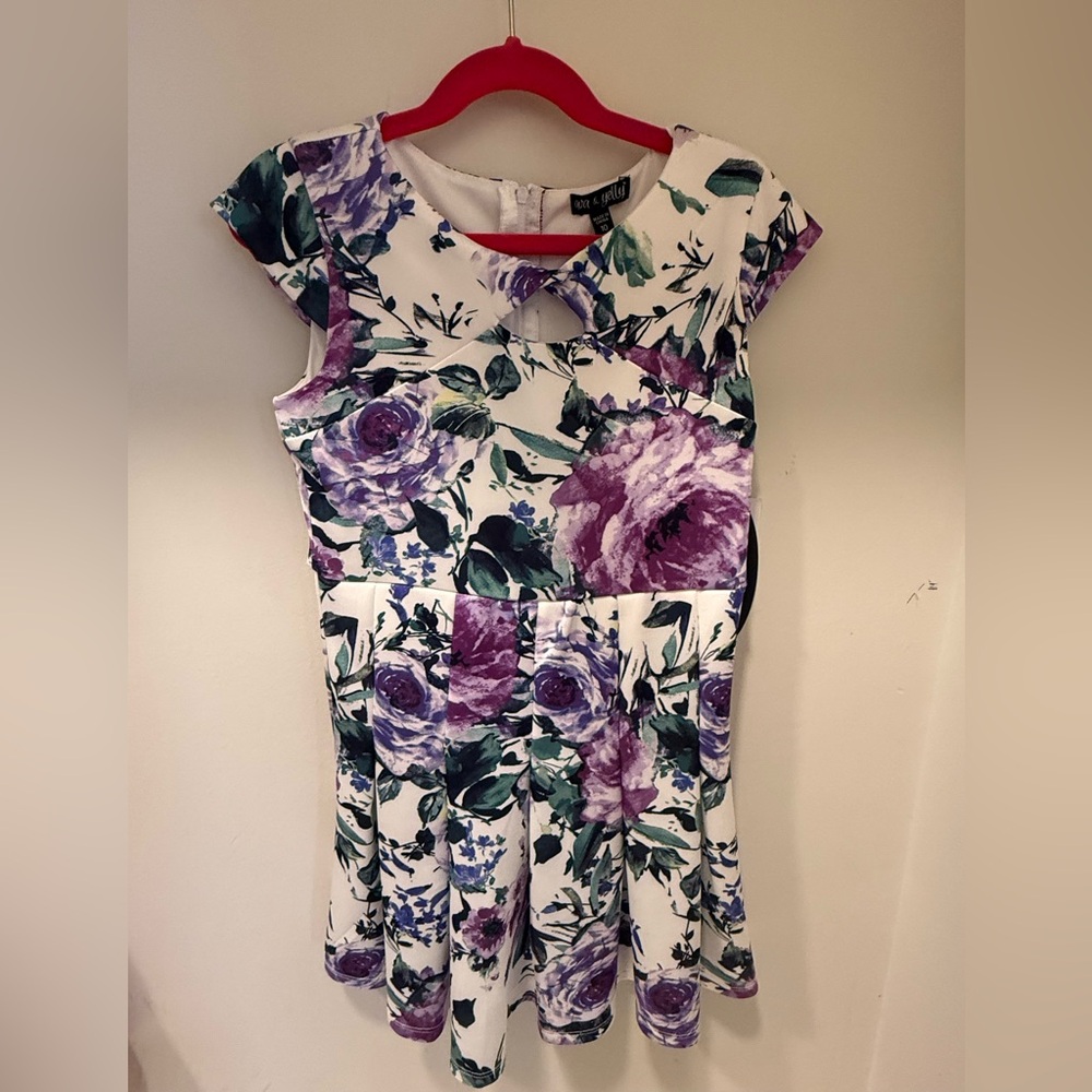 Nordstrom Purple and Green Floral Dress